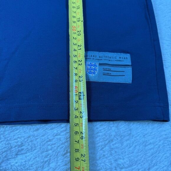 England Shirt Men Small National Team Spell Out Football Soccer Navy T Shirt - Picture 6 of 6